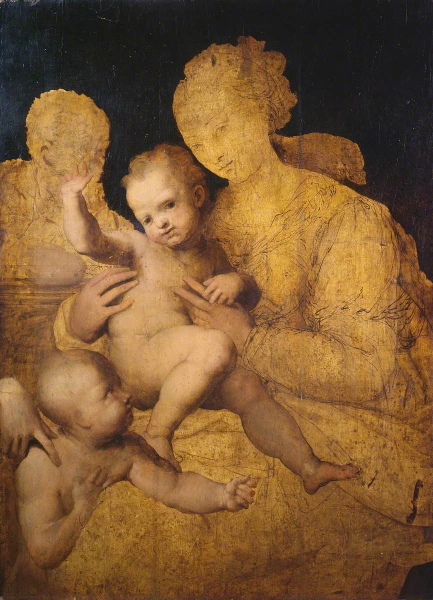 Perin del Vaga - Madonna col Bambino e San Giovannino, Courtauld Institute of Art, Westminster